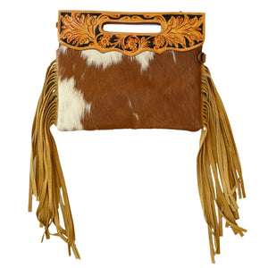 HARPER cowhide swing fringe bag