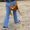 HARPER cowhide swing fringe bag