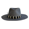 Black Hat Band Crocodile Leather With Croc Teeth