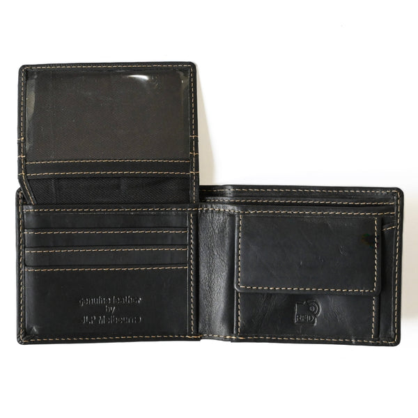 JLP ADIRA MEN'S LEATHER WALLET | cards, coin pouch, ID Window