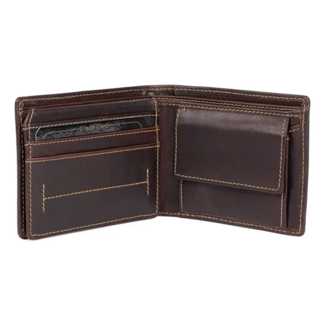 JLP ADIRA MEN'S LEATHER WALLET | cards, coin pouch, ID Window