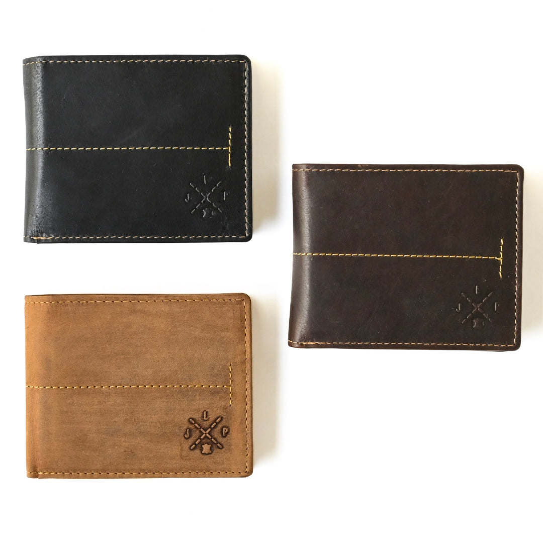 JLP ADIRA MEN'S LEATHER WALLET | cards, coin pouch, ID Window