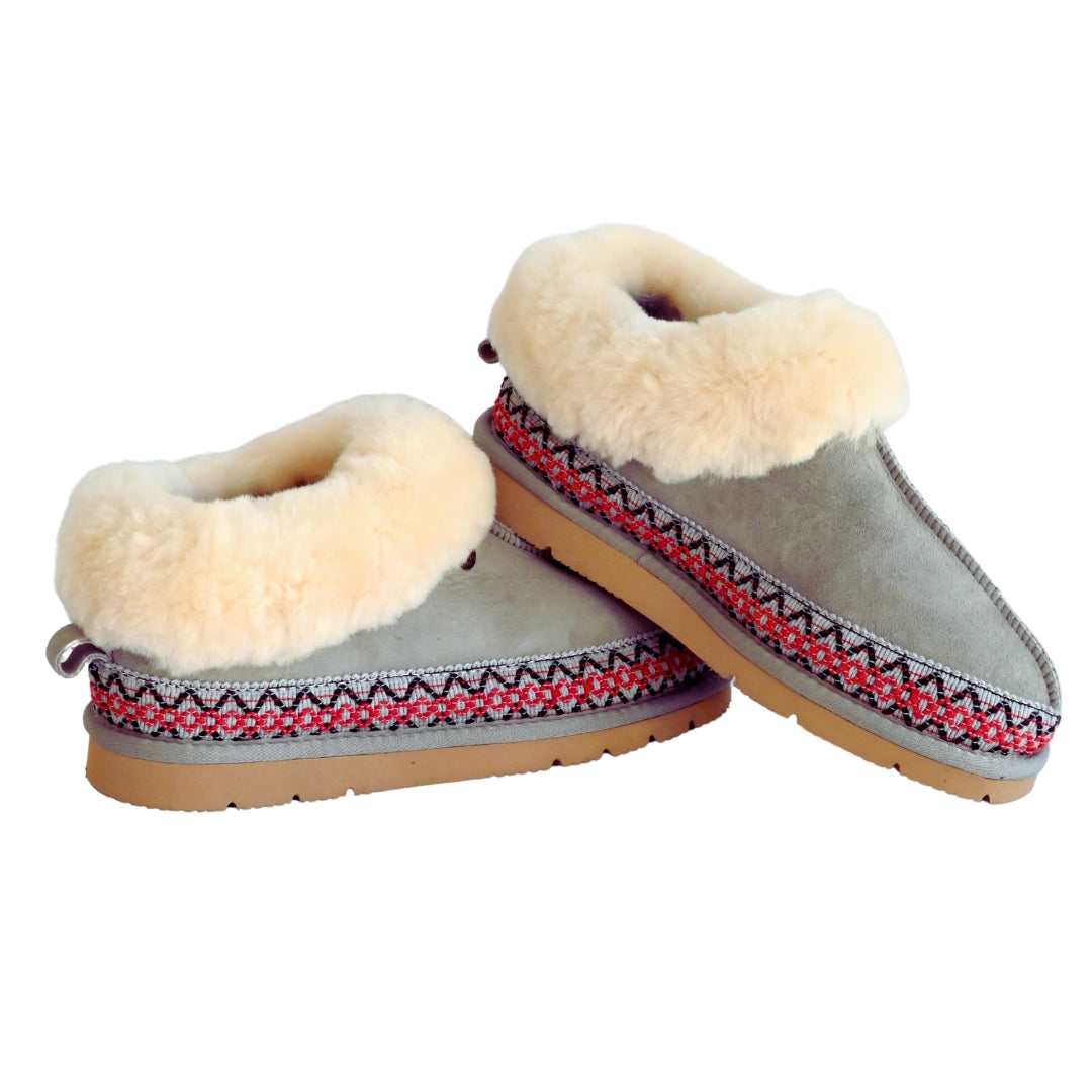 Jumbo Ugg Bentleigh Braid Slipper - Pale Grey