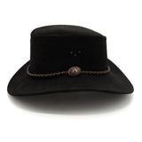 Kakadu Queenslander Suede Hat Black