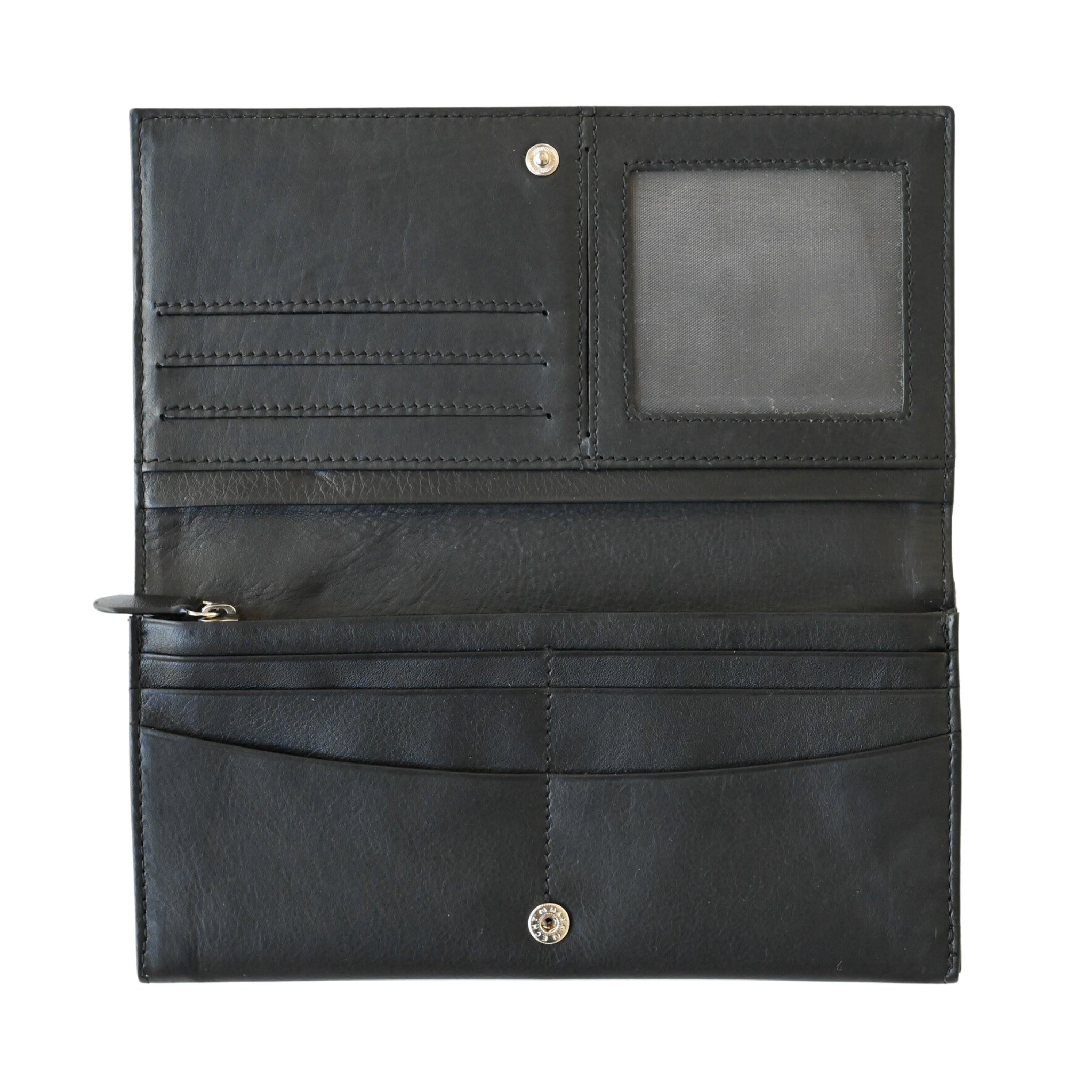 Kangaroo Ladies Long Wallet Black