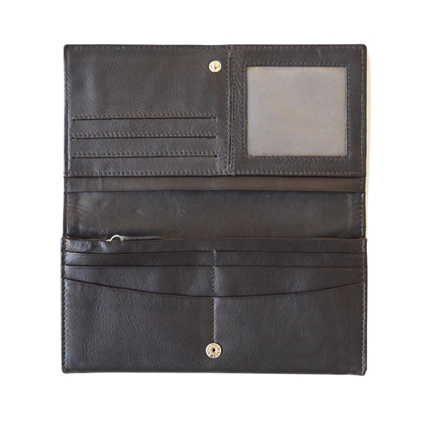 Kangaroo Ladies Long Wallet Brown
