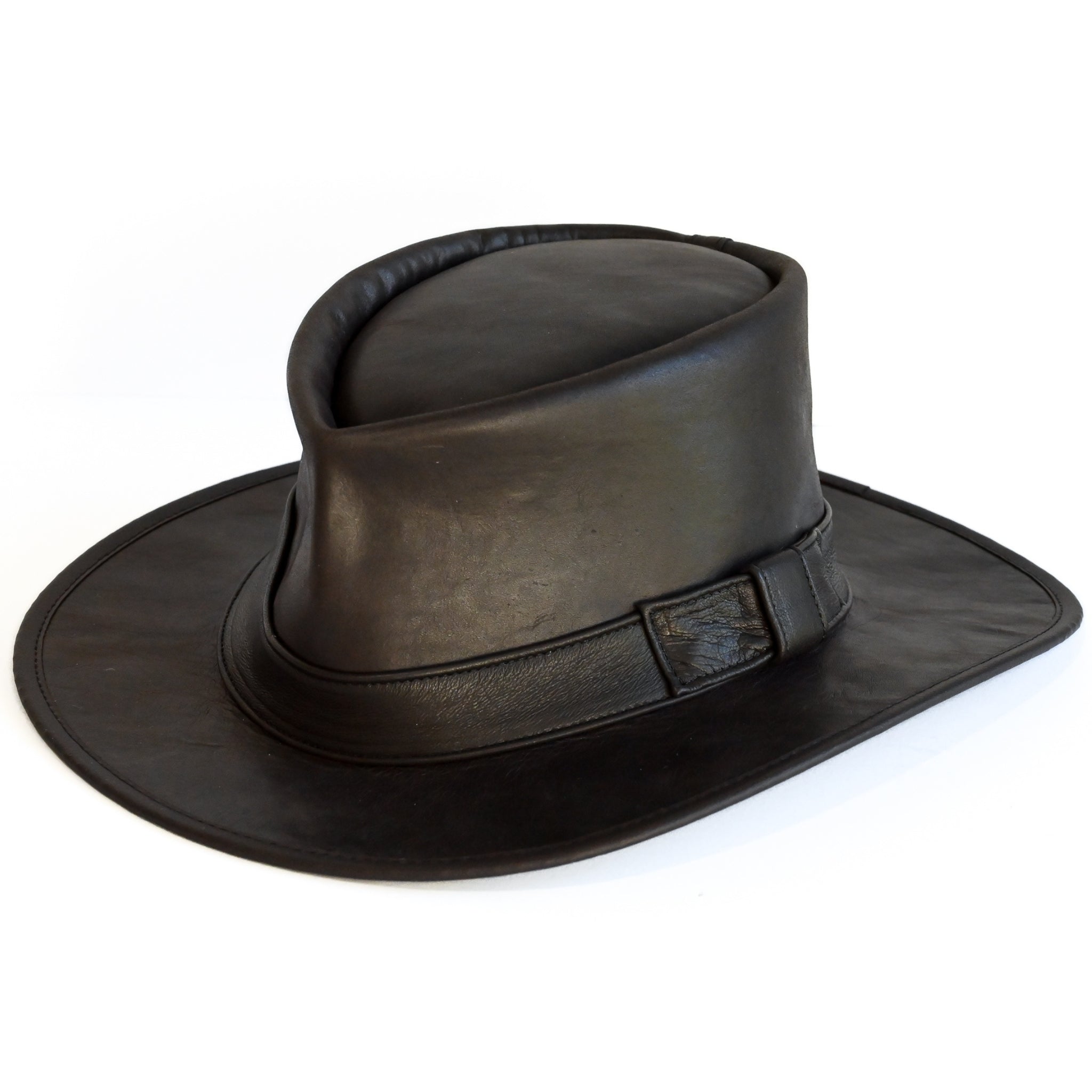 Kangaroo Leather Hat 'Indiana Jones' Style Hahndorf Leathersmith