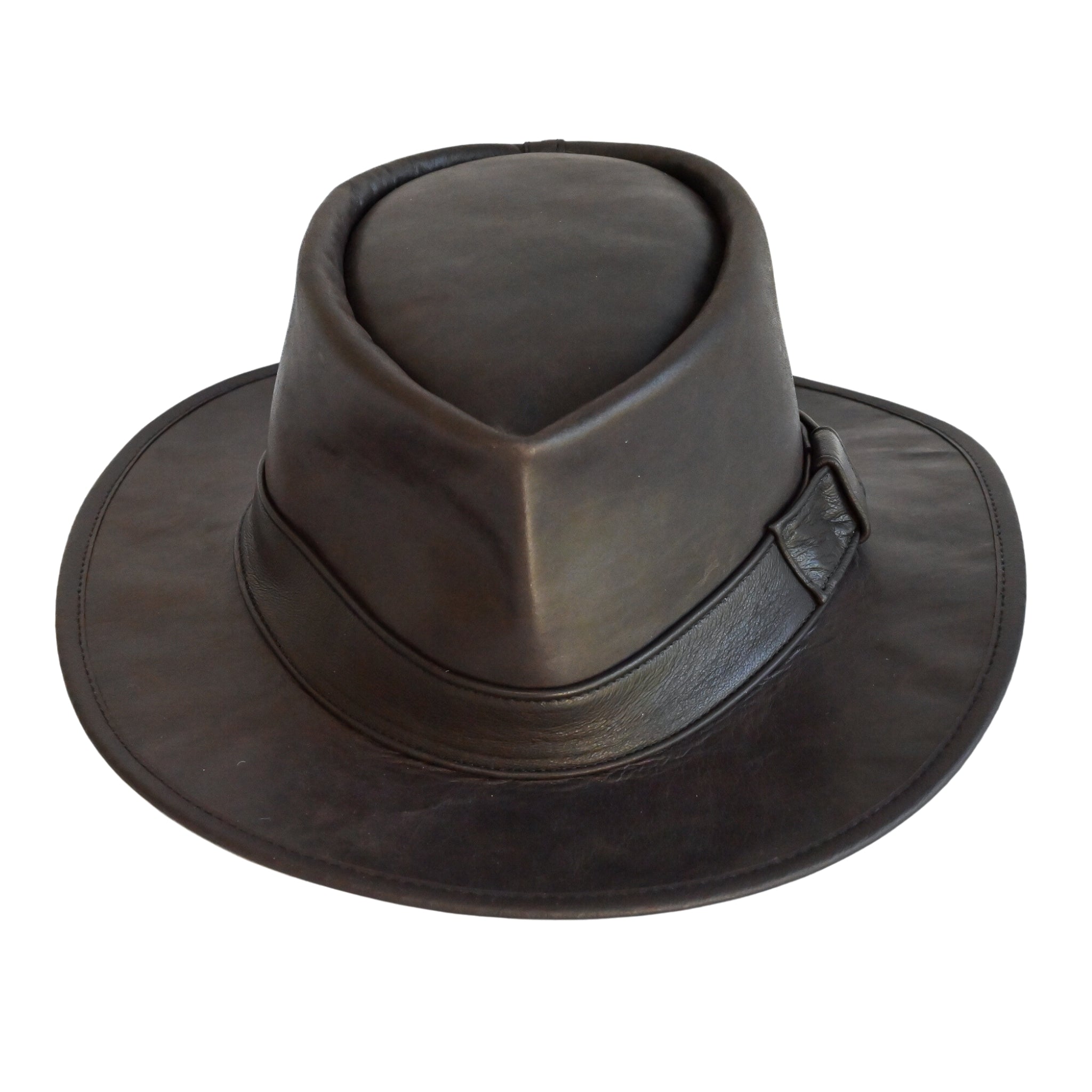 Kangaroo Leather Hat 'Indiana Jones' Style Hahndorf Leathersmith