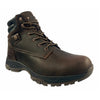 Brown leather lace up boot with sheepskin lining
