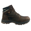 Brown leather lace up boot with sheepskin lining