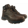 Brown leather lace up boot with sheepskin lining