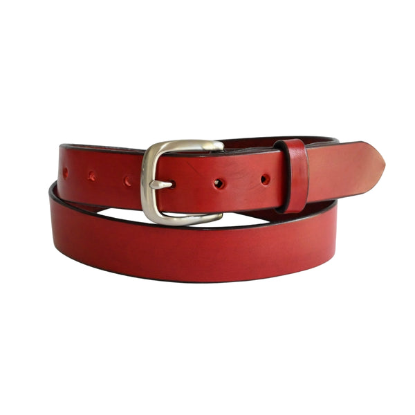 Classic Cowhide Belt 1 1/4" Red