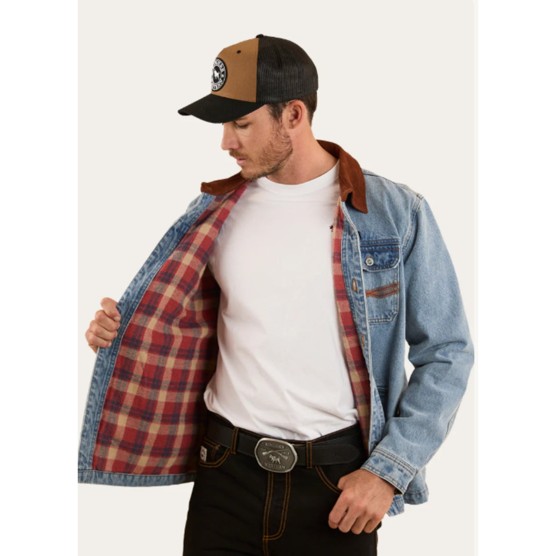 Ringers Western Bellbrae Mens Overshirt - Light Wash Blue