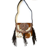 SAWYER Crossbody Cowhide Tooled Bag