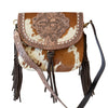 SAWYER Crossbody Cowhide Tooled Bag