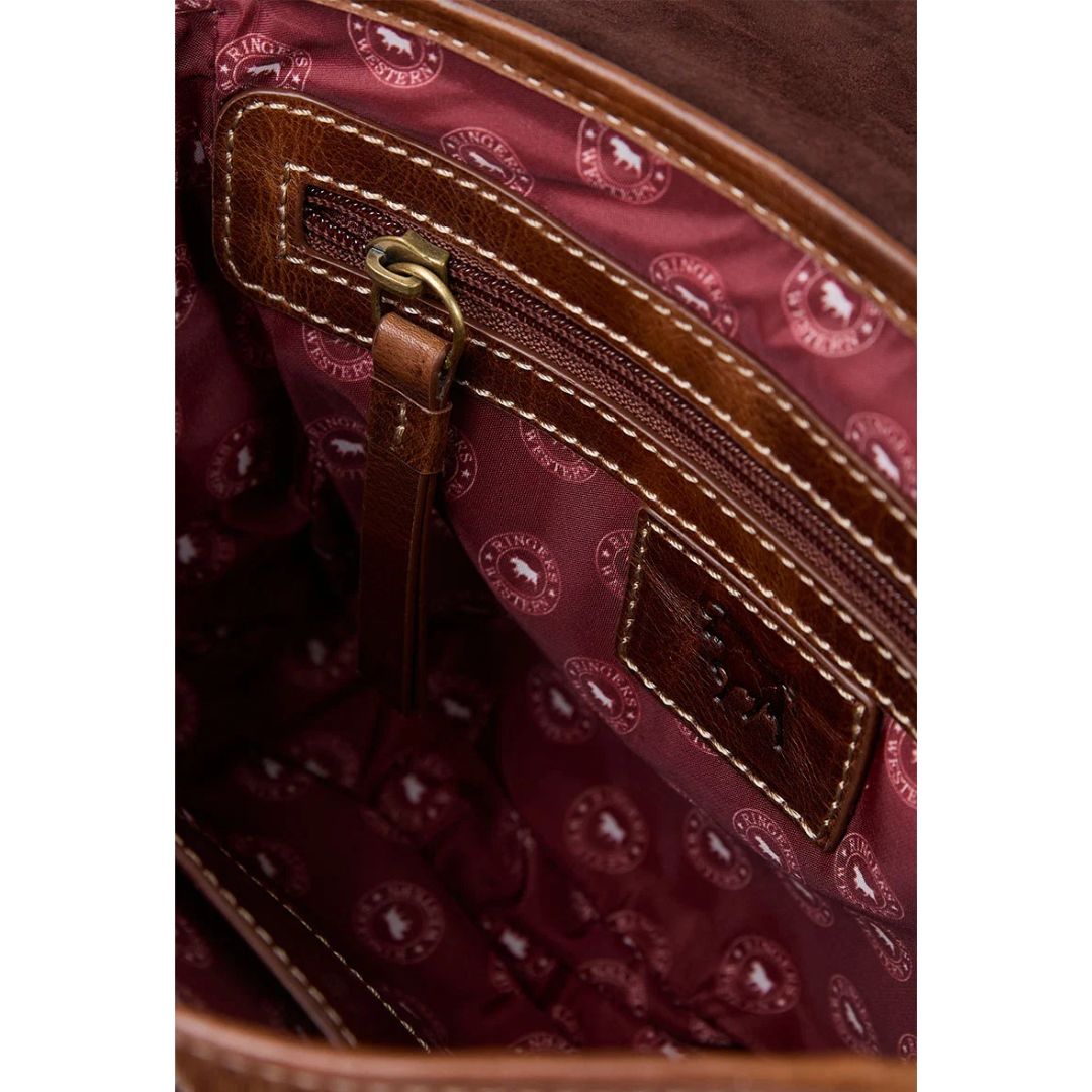 Ringers Western Toro Tassle Saddle Bag - Cognac/Brown