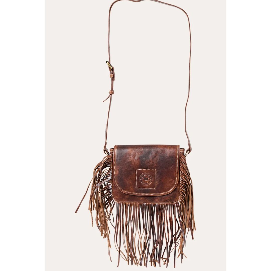 Ringers Western Toro Tassle Saddle Bag - Cognac/Brown