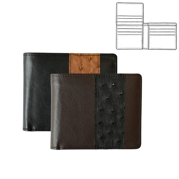 Visentin Kangaroo and Ostrich Wallet 304