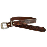 Western Embossed Leather Belt