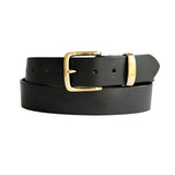 PLUS SIZE Classic Cowhide Belt 1 1/2" Black