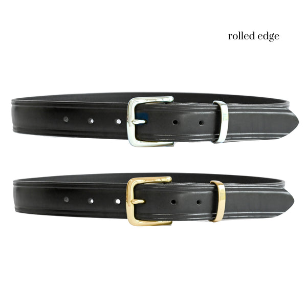 PLUS SIZE Classic Cowhide Belt 1 1/4" Black
