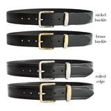 PLUS SIZE Classic Cowhide Belt 1 1/2" Black