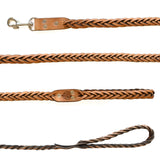 Plaited Dog Lead / Natural