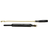 Crocodile Leather Dog Collar + Lead Set