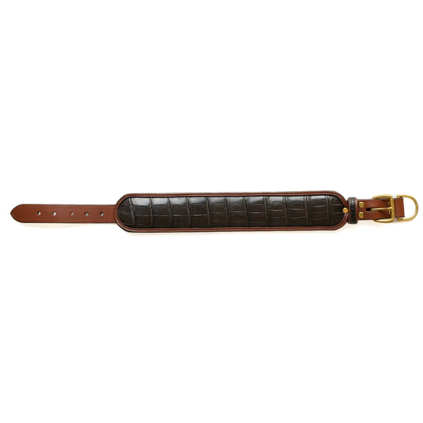 Crocodile Leather Dog Collar