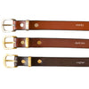 PLUS SIZE Classic Cowhide Belt 1" Whisky | Dark Tan | Cognac