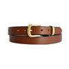 PLUS SIZE Classic Cowhide Belt 1" Whisky | Dark Tan | Cognac