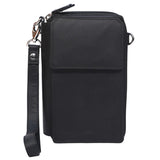 Oil Pull Up Wallet Shoulder Bag Black