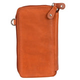 Oil Pull Up Wallet Shoulder Bag Rusty Orange