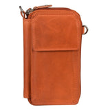 Oil Pull Up Wallet Shoulder Bag Rusty Orange