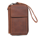 Oil Pull Up Wallet Shoulder Bag Tan