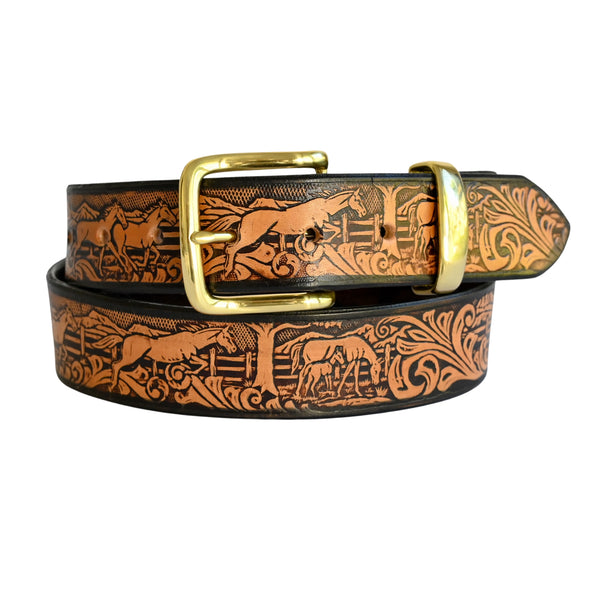 Brumby Embossed Belt