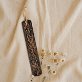 Floral Leather Bookmark