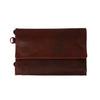 Tri-Fold Soft Cowhide Wallet - Red Wine