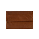 Tri-Fold Soft Cowhide Wallet - Tan
