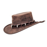 Barmah Outback Crocodile and Cowhide Hat